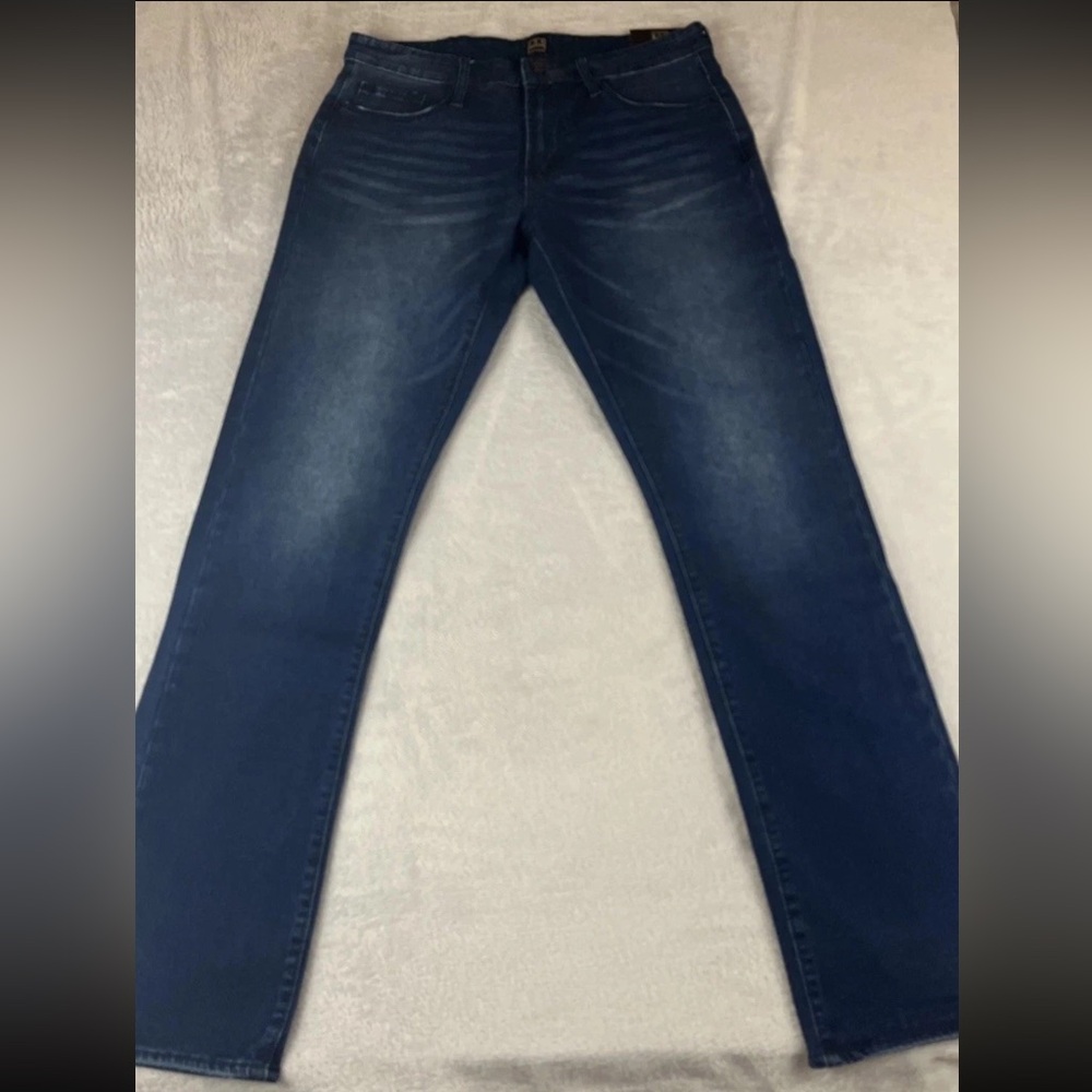 Ike Behar mens Dark Stone Wash blue denim Slim Straight fit jeans size 32x32